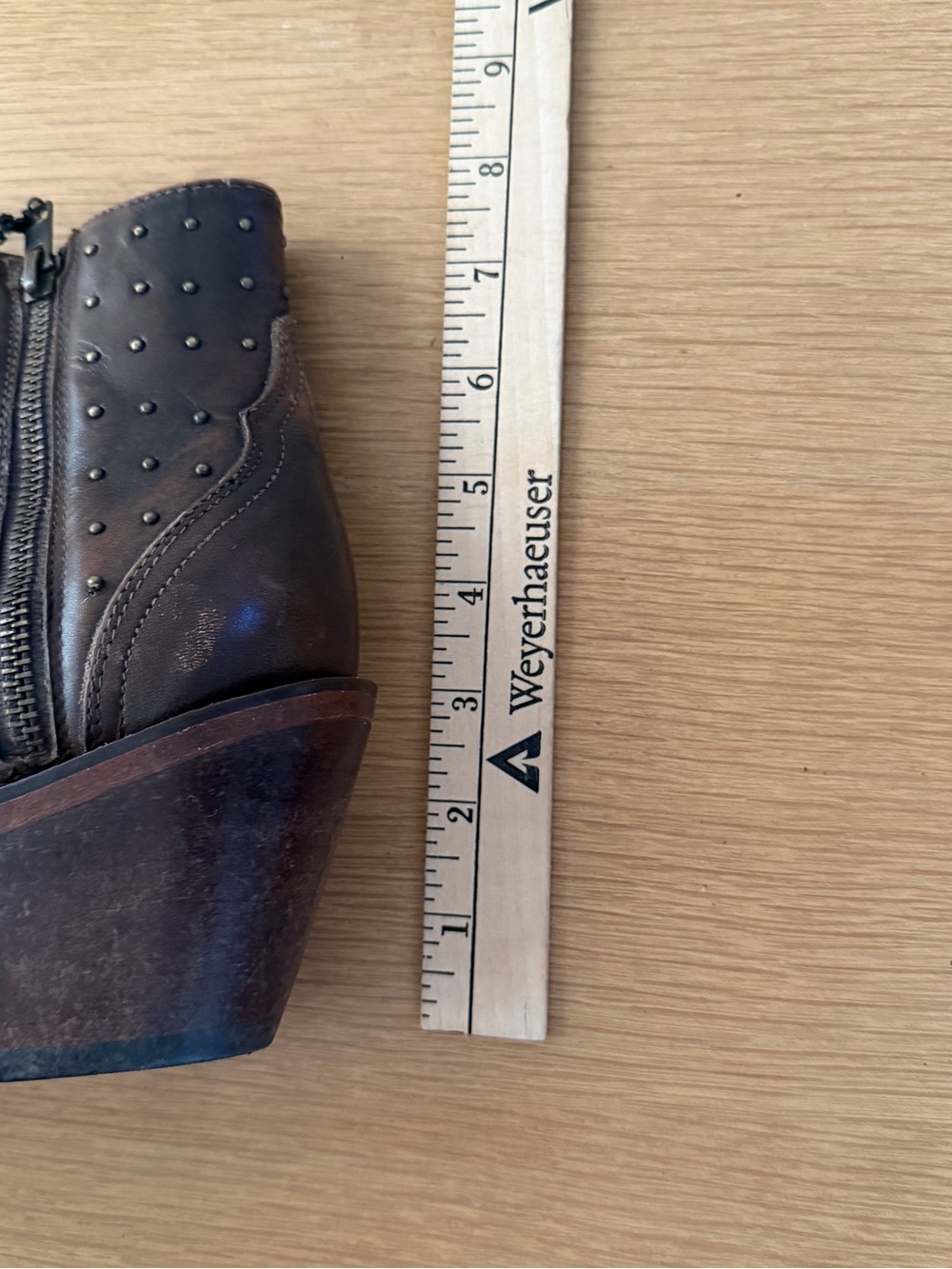 Lucchese Harley Cowhide Zippered Studded Round Toe Cowboy Booties - Picture 11 of 12